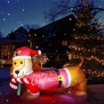 thumbnail image 3 of 5 FT Long Inflatable Christmas Decoration Weiner Dog, LED Lights, New Design Holiday Yard Inflatable Décor for 2021, 3 of 8