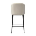 thumbnail image 2 of CorLiving Addison Luxury Boucle Fabric Upholstered Modern Indoor Counter Height Bar Stools Set of 2, 2 of 9
