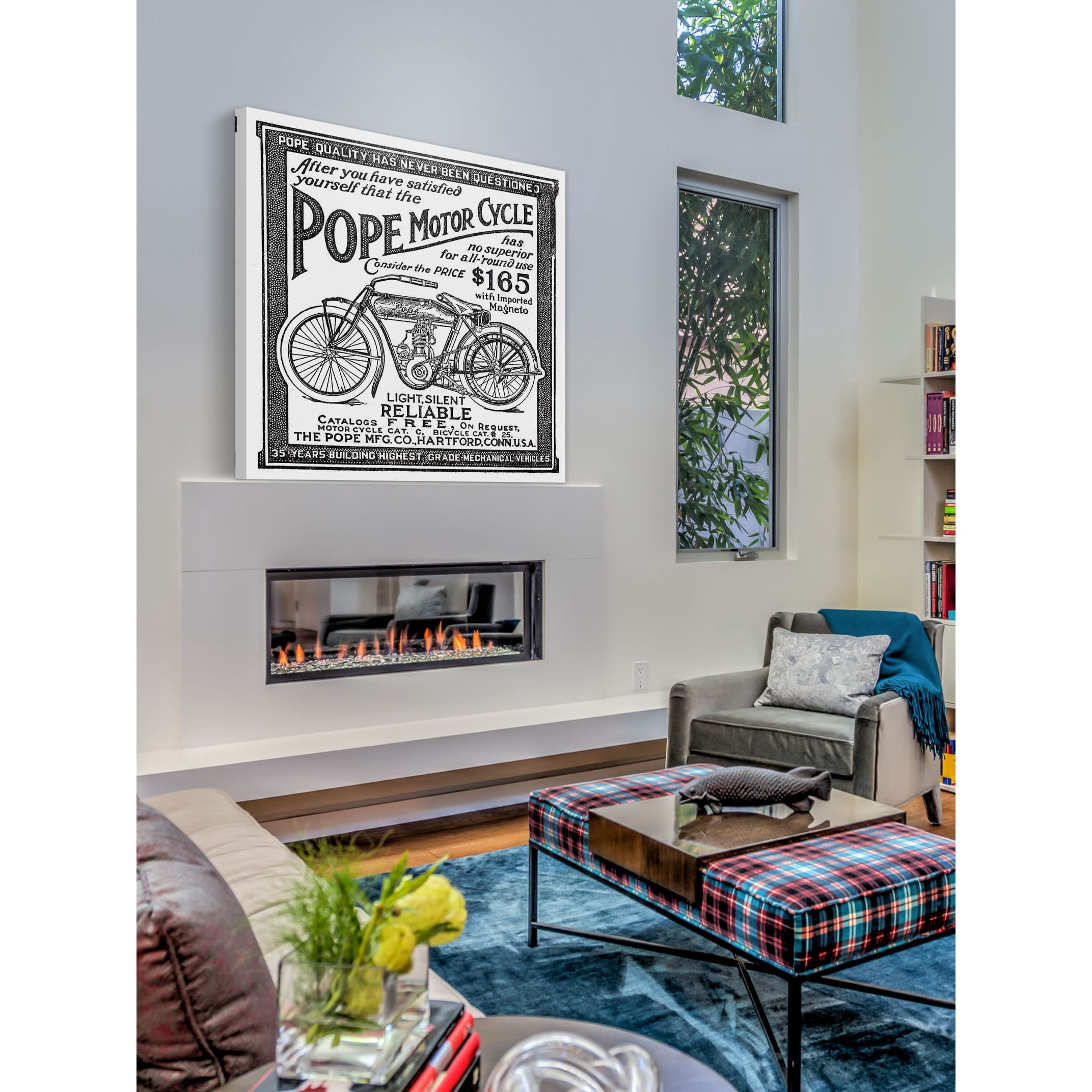 Marmont Hill "Pope Motor Cycle" Painting Print on Canvas