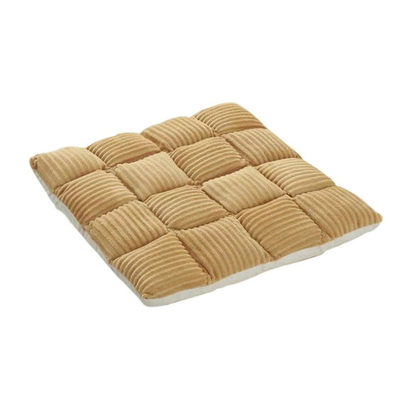 Office Stacking Chair Cushions, Thicked Soft Kitchen Seat Cushions, Square Indoor Non-Slip Dining Chair Pads Home Winter Decoration (Yellow)