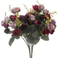 thumbnail image 2 of Ounissouiy 2 unids/set decoración de flores falsas para interiores o exteriores flores artificiales elegantes y duraderas Flores artificiales rojo púrpura 30 centimetros, 2 of 6
