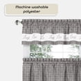 thumbnail image 4 of Juego de cortinas para ventana Achim Home Decor Live Love Laugh, color gris, 4 of 6