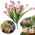 thumbnail image 2 of Artificial Daffodil Outdoors Flowers, UV Resistant Artificial Daffodils Fake Flowers Faux Plastic Plants Spring Summer Decoration for Home Garden Outdoor Patio Porch Table Vase Decor(Pink,12x4"), 2 of 9