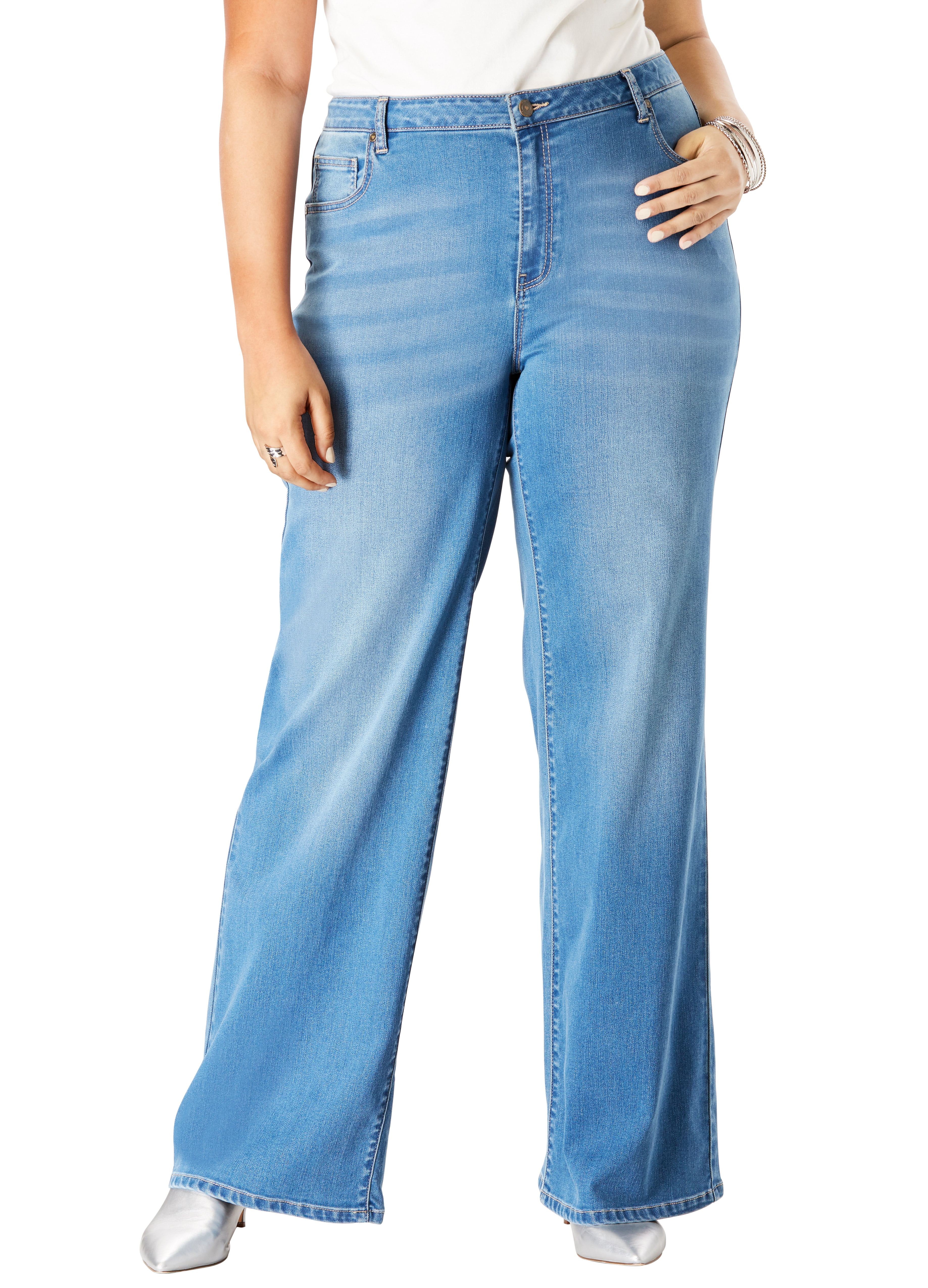 wide legs jeans plus size