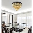 thumbnail image 4 of Sydney 17 light Matte Black Flush Mount Golden Teak (Smoky) Royal Cut Crystal, 4 of 9