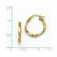 thumbnail image 2 of FJC Finejewelers 14k Yellow Gold Polished Twisted Hoop Earrings, 2 of 2