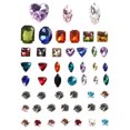 thumbnail image 1 of FRCOLOR Rhinestones 50pcs Crystal Claw Glass Rhinestones DIY Sewing Rhinestones Water Drop Sew On Claw Rhinestones Teardrop with Siliver Flat Base for Garment (Colorful, Mixed Style), 1 of 4