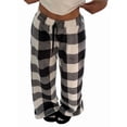 thumbnail image 1 of Pantalones de Pijama para Mujer, de Leopardo, Peludos, Estilo Y2K, de Cintura Alta, Bonitos. Cuadros L, 1 of 9