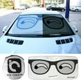 thumbnail image 3 of IClover Foldable Windshield Sun Shade Auto Car Jumbo Sunshade Visor with Cartoon Design [59"x33"] for Heat Block Wind Shield Screen UV Rays Full Protection, Trucks SUVs Vans Glasses, 3 of 8