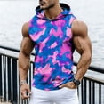 thumbnail image 2 of Zylanna Men's Sleeveless Hooded Tank Top, Lightweight Moisture Wicking Camouflage Breathable Summer Pullover Tops Gym Workout Multicolor, 2 of 9