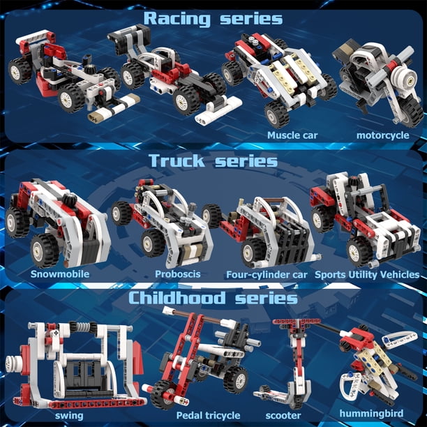 Habow 22-in-1 Building-Block technic-Cars-Set for Kids 8-12,Racing