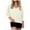 White, variant on Kukoosong Women's Casual Solid Color V-Neck 3/4 Sleeve Crop Pull-On Blouse Shirt Tops with Notch Collar and Active Fit for Fashion Wear