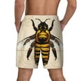thumbnail image 2 of Lsque Mens Swim Trunks Honey Bee Pattern - Bathing Suit Compression Liner - Beach Swim Shorts Swimwear - (S-3XL) - Stretch Quick Dry -X-Large, 2 of 9