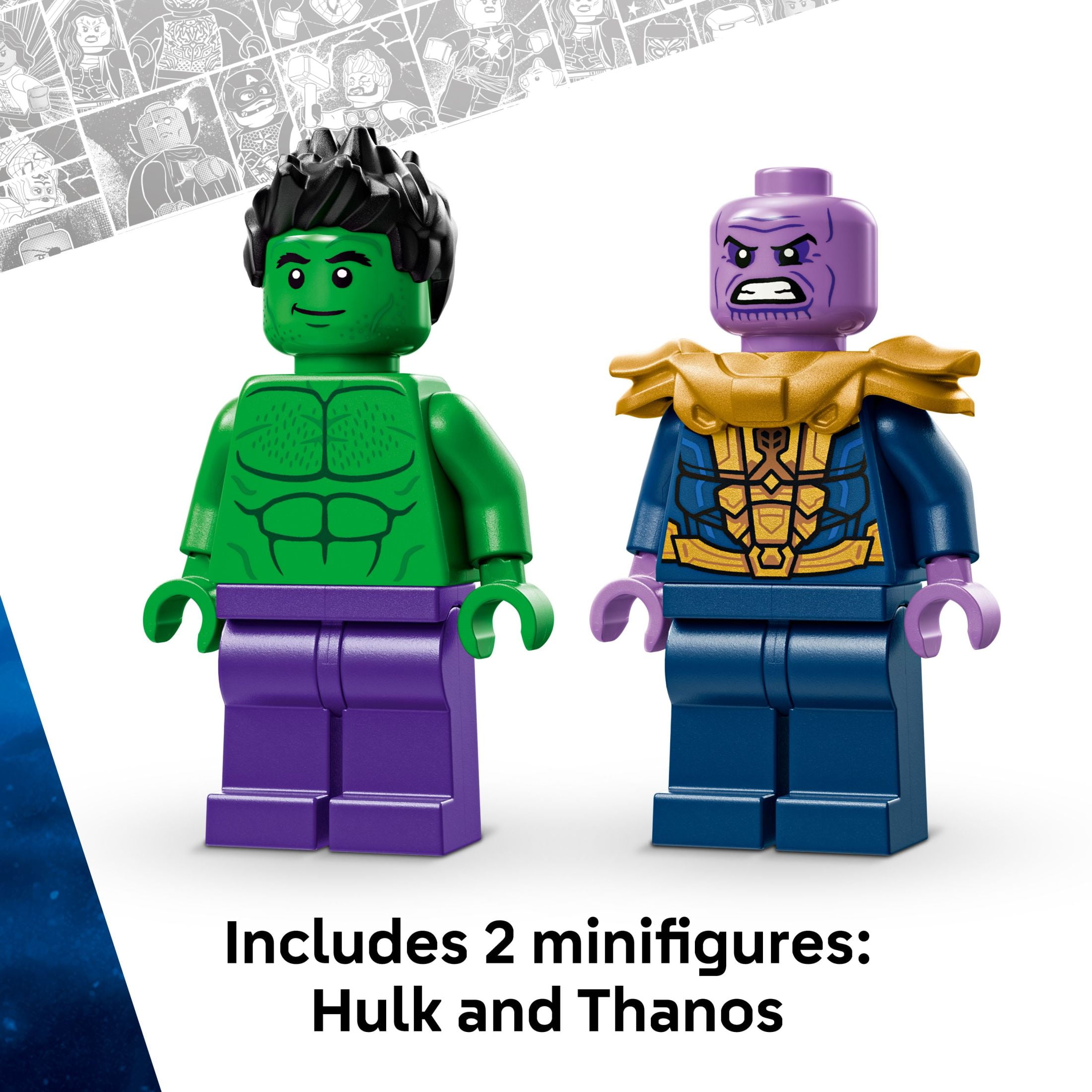 LEGO Marvel The Hulk Truck vs. Thanos - Monster Truck Building Toy for Kids 7+ - Includes Hulk & Thanos Toy Minifigures - Creative Birthday Gift Idea for Girls and Boys - 76312