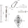 thumbnail image 2 of Shade Sail Hardware Kit 6 inch for Triangle Rectangle Sun Shade Sail Installation, 304 Grade Stainless for Garden Outdoors, 80 Pcs B, 2 of 5