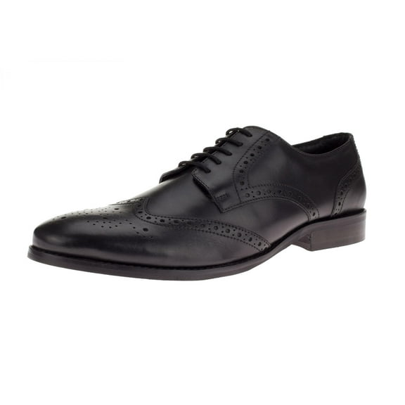 Mens Tyson Black Leather Oxford Dress Shoe DTI DARYA