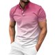 thumbnail image 1 of Summer Men's Button Up Round Neck Short Sleeved Shirt Solid Casual Top L, 1 of 5