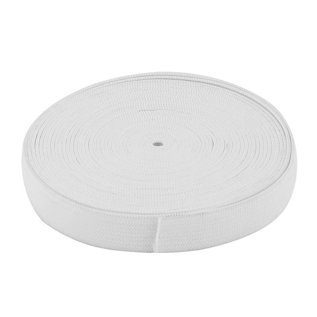 Unique Bargains Tailor Handmade Sewing Stretchy Braided Elastic Band Strap White 6 Yards