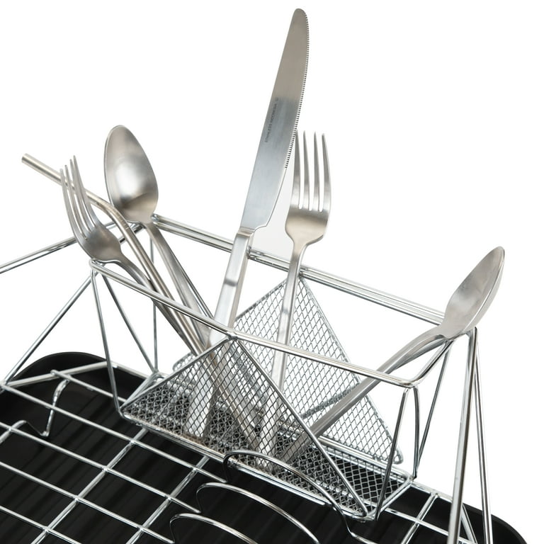 Kitchen Details 13.58-in W x 18.62-in L x 5.31-in H Iron Dish Rack