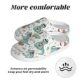thumbnail image 6 of Rateoe Music Lover Dinosaur Print Women's Men's Cotton Knit Slippers Lightweight Memory Foam Indoor House Shoes with Anti-Skid Sole-39/40, 6 of 7