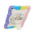 thumbnail image 5 of Dteck Case for iPad 9th/8th/7th Gen 10.2 inch,Heavy Duty Protection Rugged Case Shockproof Rubber Kickstand Cover with Hand Strap for iPad 10.2" 2021/2020/2019,Pink/Colorful, 5 of 7