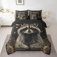 thumbnail image 2 of jejeloiu Kawaii Raccoon 7 Pieces Bedding Comforter Set,Jungle Animals Full Bedding Set For Boys Kids Reversible, 2 of 8