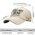 thumbnail image 2 of ddioayh Novelty Retro Funny Not Dead Yet Vintage Baseball Cap Adjustable Unisex Hat Humorous Sarcastic Design For Men And Women, 2 of 5