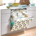thumbnail image 2 of Yayeee Magnetic Dishwasher Cover for The Front Decoration Home Kitchen Machine Sticker Protector, Beige Floral Pattern, 2 of 6