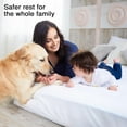 thumbnail image 3 of XUCP-Hitime 100% Waterproof Mattress Protector Queen Size,Machine WashTerry Mattress Cover, Fitted Style with Deep Pockets(White), 3 of 4
