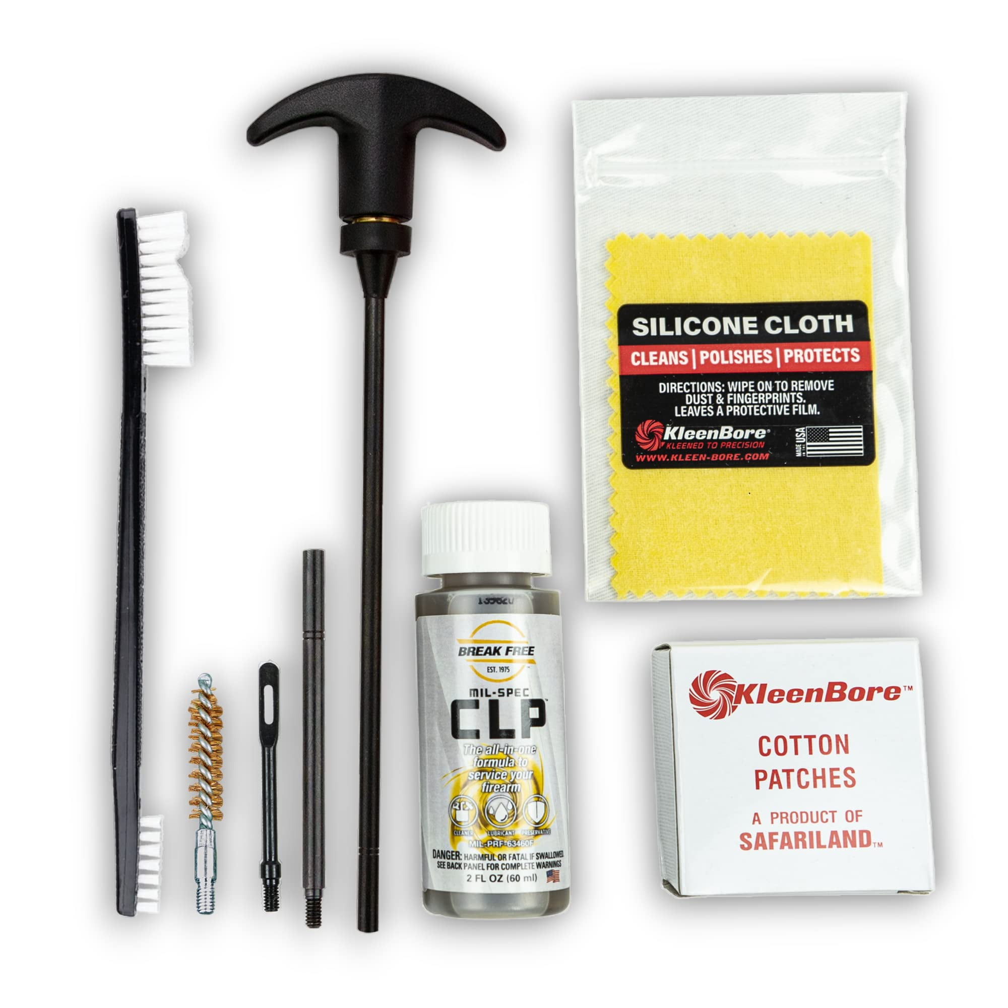 KLEEN-BORE HANDGUN CLEANING KITS W/STEEL RODS CLEANING KIT .44/.45