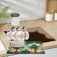 thumbnail image 6 of SKYSONIC Magical Tree Dish Drying Mat PU Leather Drying Pad for Kitchen Counter Water Absorption Heat Resistant Home Decoration Mat 17.7×11.8 inch, 6 of 7