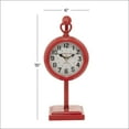thumbnail image 4 of DecMode 15" Red Metal Pendulum Clock, 4 of 8