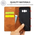 thumbnail image 5 of Compatible with Samsung S8 Plus Wallet Case, PU Leather Flip Folio Case with Card Holders RFID Blocking Kickstand [Shockproof TPU Inner Shell] Phone Cover For Samsung Galaxy S8 Plus, Brown, 5 of 11
