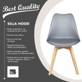 thumbnail image 2 of Sillas Eames Acolchadas Big Room Comedor Patas de Madera Gris, 2 of 4