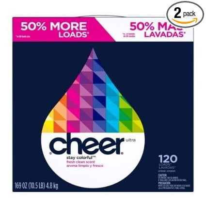 Procter Gamble Laundry Detergent - 2 PACKS : Cheer Ultra Fresh Clear Laundry Detergent Powder, 169 Ounce -- 2 per case.