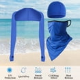 thumbnail image 2 of VBVC Unisex UPF 50+ Cycling Arm Shrug and Neck Gaiter Set,Biking Hiking Breathable Quick-Dry Sun Protection Kit for Men and Women,Blue,Free Size, 2 of 10