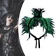 thumbnail image 2 of Capa de plumas artificiales para disfraz de Halloween, cuello gótico para mujer Verde, 2 of 5