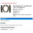 thumbnail image 2 of Rear Brake Shoe Set - Compatible with 1990 - 1997 Jaguar XJ6 - Raybestos, 2 of 2