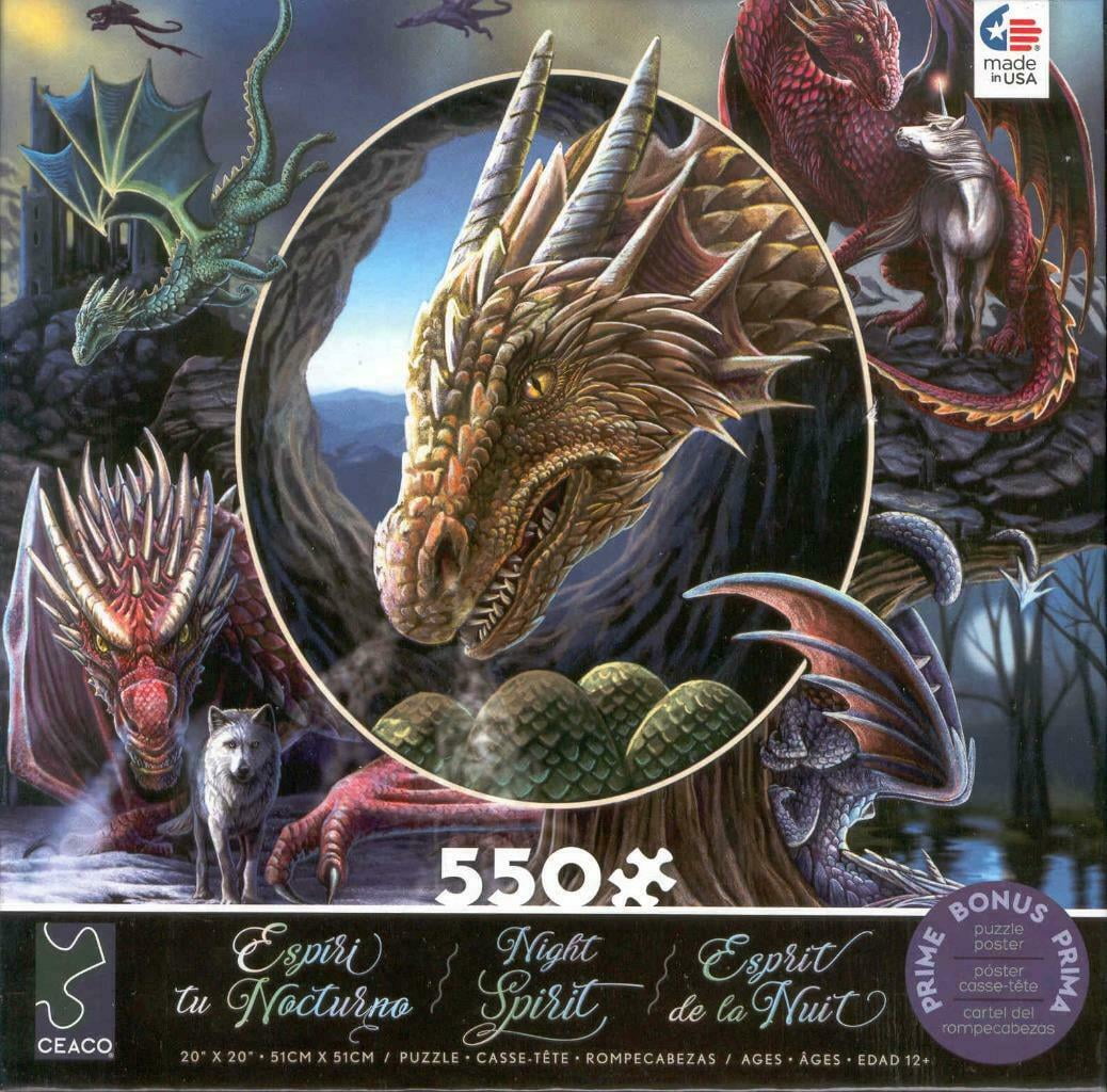 3 Glow in The Dark Ceaco Puzzles Wizard 500 Dragon's Eye 300 Kindard Spirits 100 for sale online 