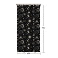 thumbnail image 5 of Black Gold Sun Moon Eye Triangle Pattern Shower Curtain 36"x72" ,Bathroom Decorative Shower Curtains Set with 12 Hooks,Modern Waterproof Washable Shower Curtain, 5 of 6