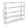 thumbnail image 5 of Griptix 5 Tier Heavy Duty Stainless Steel Shelving Adjustable Storage Shelf 70 16 6 70in, 5 of 7