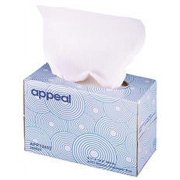Appeal A701 Wipers, White, 9.1'' X 16.8'', Medium Weight, Heavy Duty, Pop-Up Box, 100 Sheets Per Box, 10 Boxes Per Case