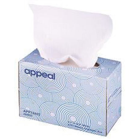 Appeal A701 Wipers, White, 9.1'' X 16.8'', Medium Weight, Heavy Duty, Pop-Up Box, 100 Sheets Per Box, 10 Boxes Per Case
