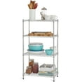 thumbnail image 2 of HSS 4 Tier Wire Shelving Unit, Chrome,  23.2"W x 13.4"D x 42"H, 2 of 7