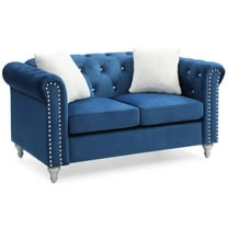 Glory Furniture Raisa Loveseat in Navy Blue Color