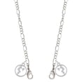 thumbnail image 1 of Volleyball Player Silhouette in 1/2'' Disc Silvertone Face Mask Necklace, 1 of 2