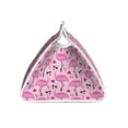 thumbnail image 3 of Lsque Cool Flamingos Printed Long Tissue Box Cover Holder, Facial Paper Organizer Dispenser,Triangle with Bottom Belt, PVC Leather Decorative Organizer, 3 of 9