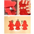 thumbnail image 4 of Kearding Bolsa de cubiertos de bolsillo de Navidad Muñeco de nieve Papá Noel Bolsas de soporte de vajilla encantadoras Accesorios de de cena Papá Noel, 4 of 6