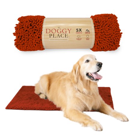 UPC: 0713382417228 | My Doggy Place Dog Mat for Muddy Paws  Washable Dog Dog Mat  Red