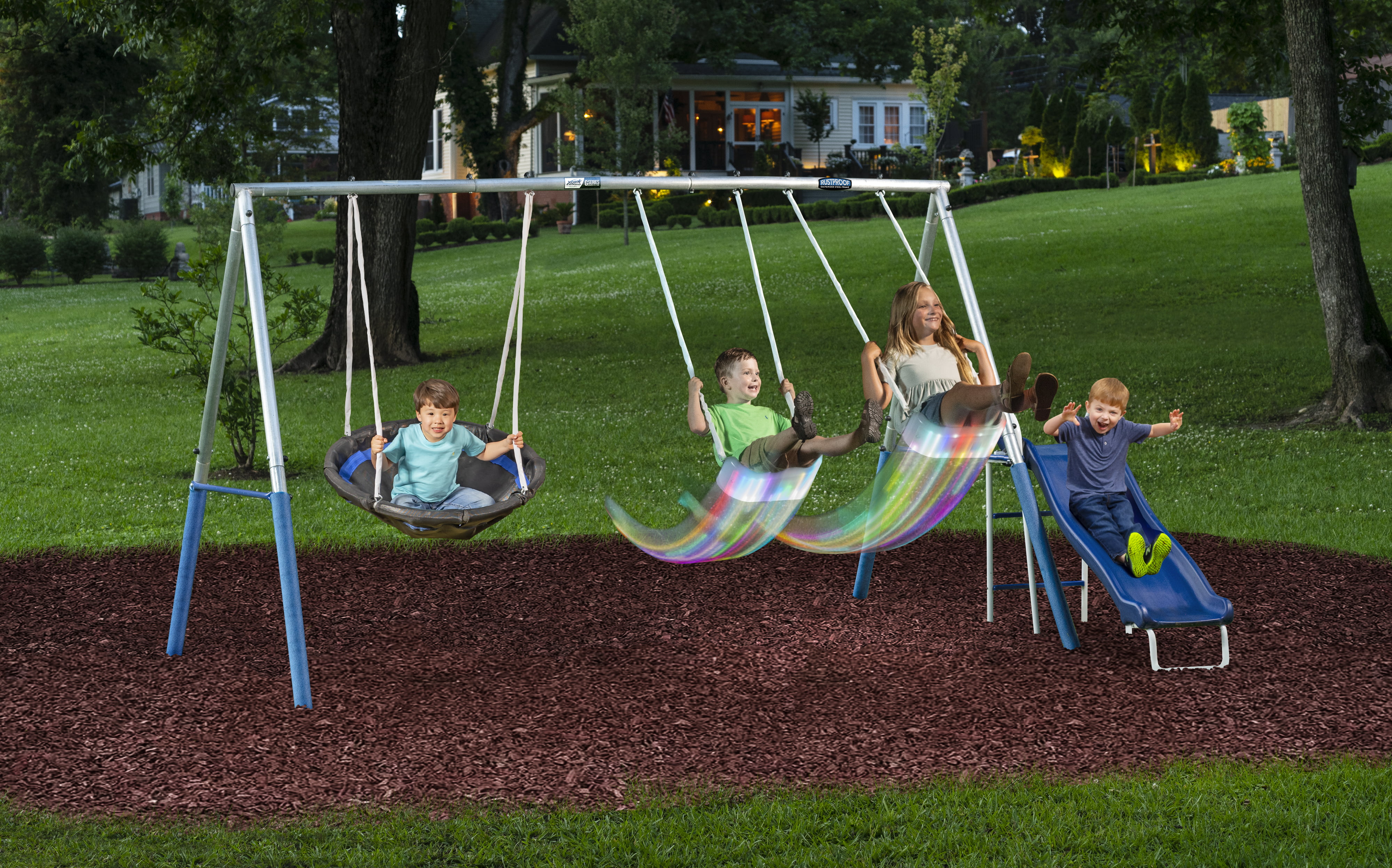 Clear XDP Recreation Firefly LED Lighted Swing Swing 